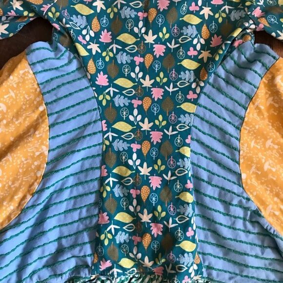 Matilda Jane SZ 8 long sleeve top tunic floral ruffles Make believe footpath - Picture 6 of 6